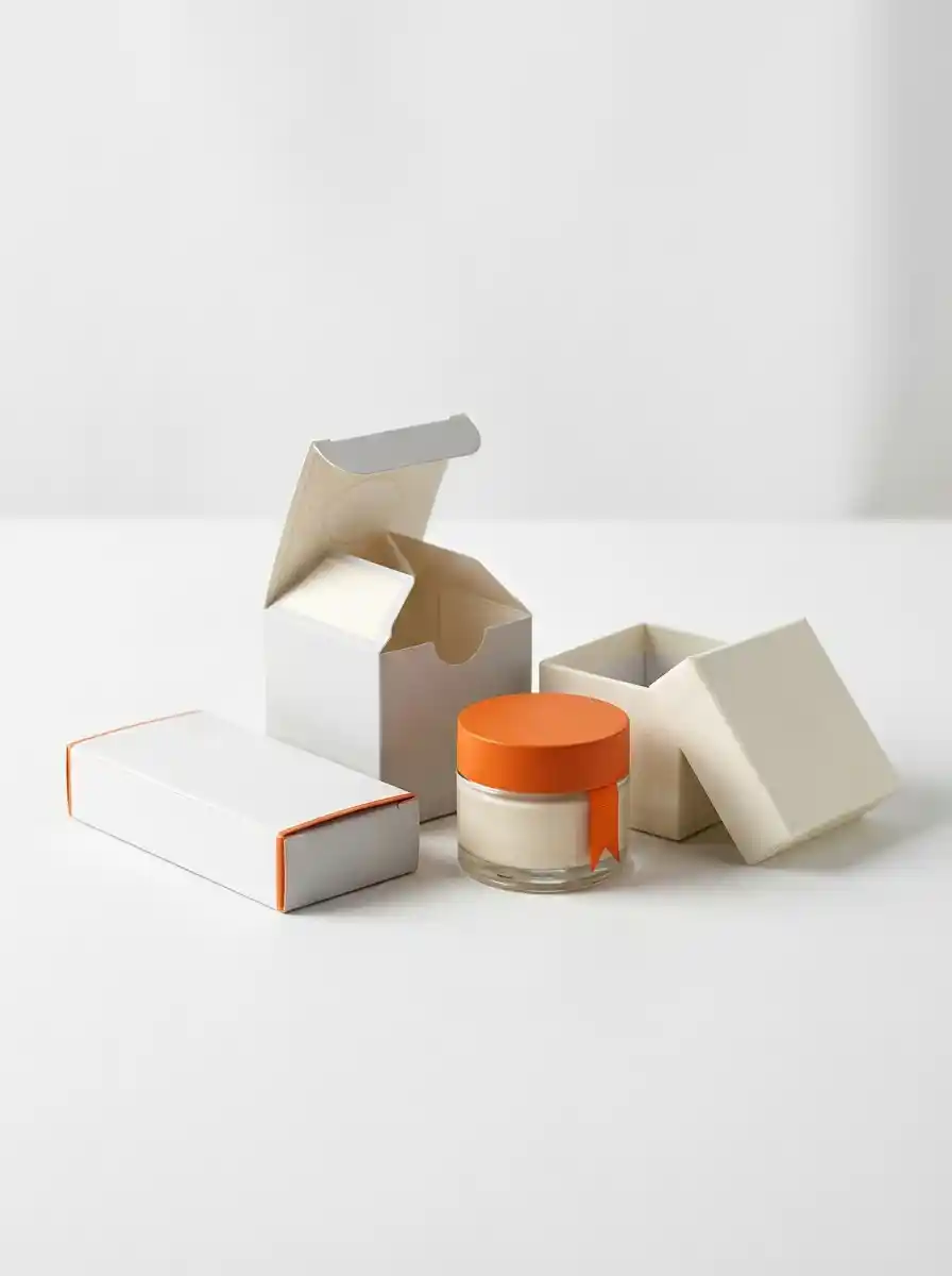 Cosmetic and retail packaging by Printfo: gift boxes and jar packaging