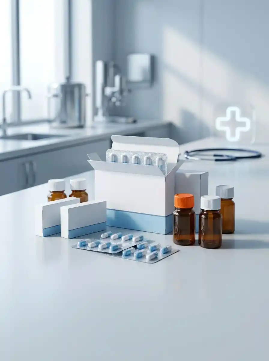 Pharmaceutical packaging solutions by Printfo: medicine boxes, blister packs, and bottles